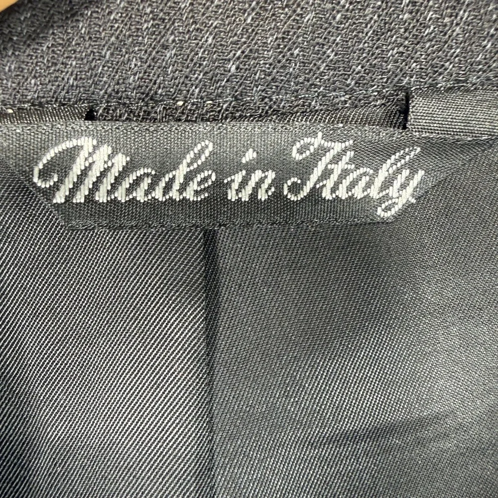 Roberto Villini Double Breasted Blazer Men 44R Black Pinstripe Cecchi Paolo Wool